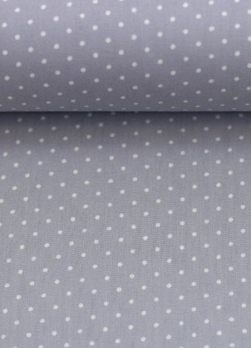 Baumwollstoff - Minipunkte - Hilde - hellgrau