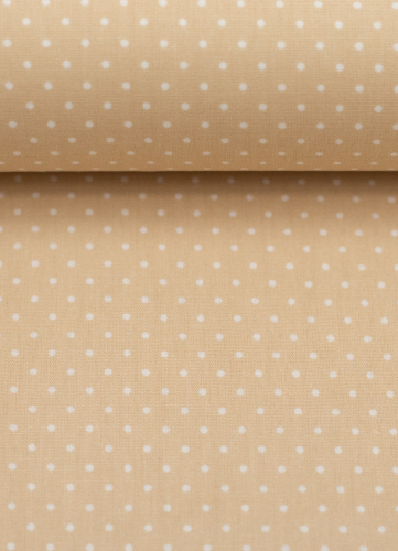 Baumwollstoff - Minipunkte - Hilde - creme