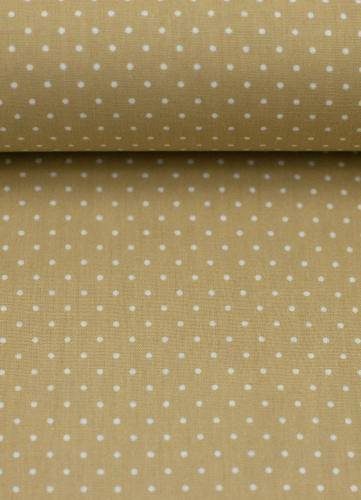Baumwollstoff - Minipunkte - Hilde - beige