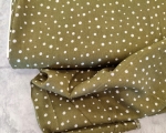Viskose - Webware - Pünktchen - oliv