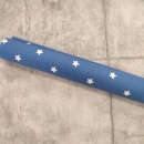30 cm - Baumwolle beschichtet - Sterne - rauchblau