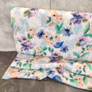 Viskose - Webware - Sabine - Blumen - blau - orange - lila