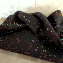 Musselin - metallic Print - schwarz