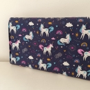 Baumwollstoff - Tim - Einhörner - dunkelblau