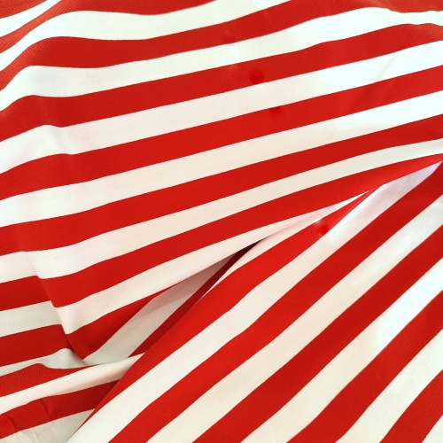 Jersey - Jecke - Streifen - rot - weiss