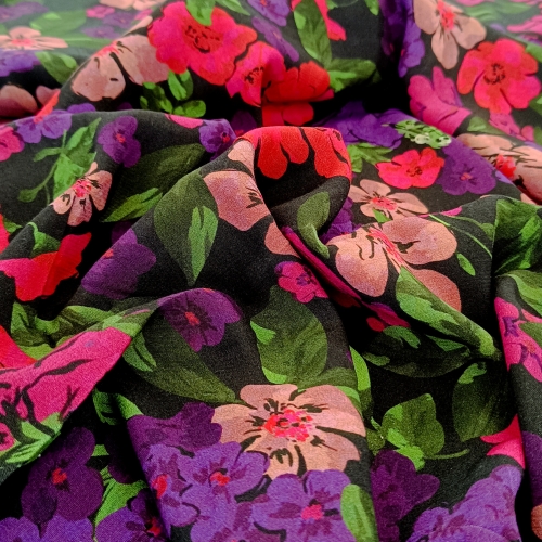 Viskose - Ecovero - Blümchen - bunt