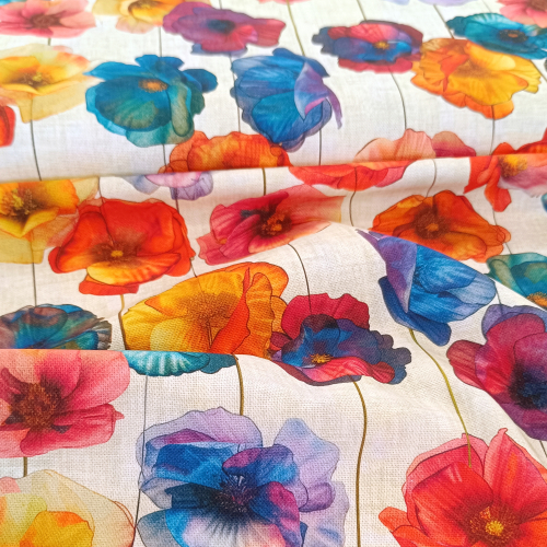 Canvas - bunte Blumen - aquarell