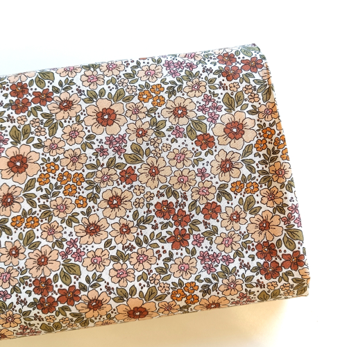 Baumwollstoff - Blumen - bunt