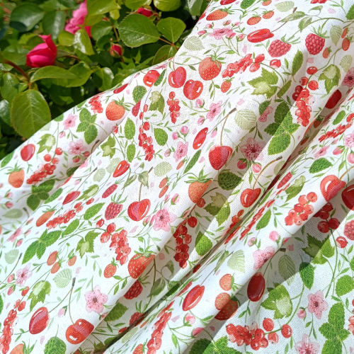 Baumwollstoff - Acufactum - Sommerfrüchte 40 x 75 cm