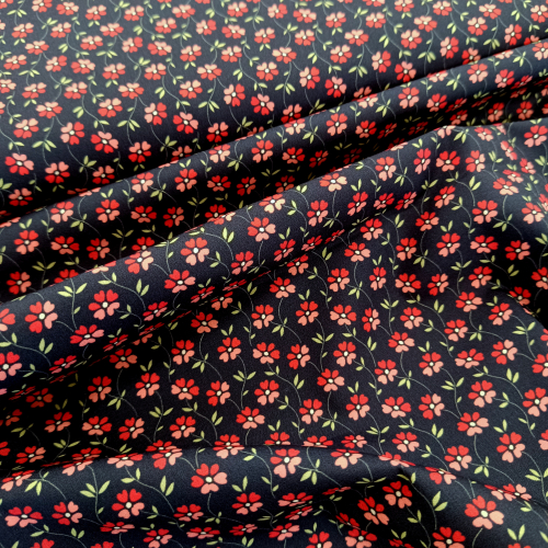 Hilco - Popeline - Emilie 2025 - Blümchen - dunkelblau