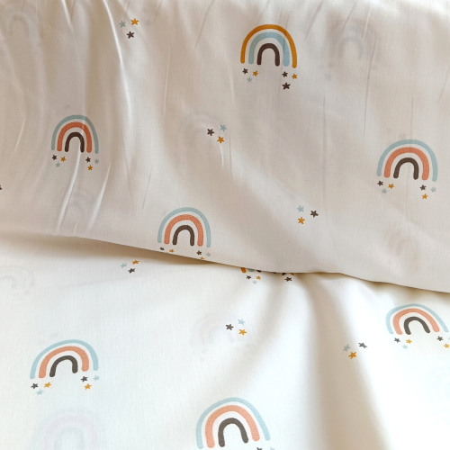 Baumwollstoff - bunte Regenbögen