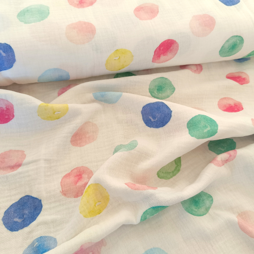 Musselin - Thea - bunte Dots