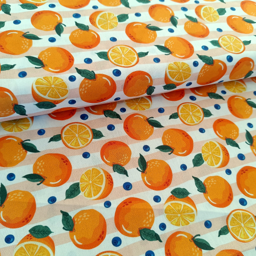 Baumwollstoff - Fruits - Orangen