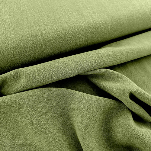 Viskose - Leinen - Uni - khaki