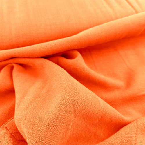 Viskose - Leinen - Uni - orange