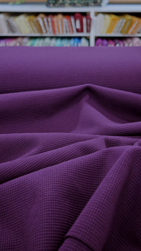 Waffeljersey - Clarissa - aubergine