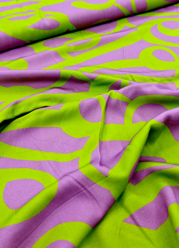 Viskose- Webware - Love Collection - Kibadoo - flieder - grün