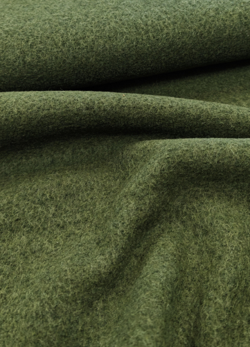 gekochte Wolle - Wollstoff - Walk - Naomi - khaki melliert -1765