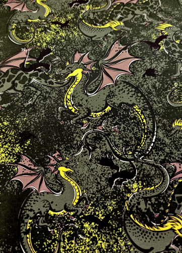 Sommersweat - Mystic Dragon - schwarz - grün