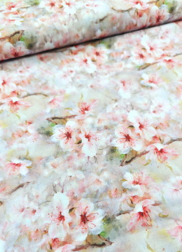 Viskose - Webware - Kirschblüten
