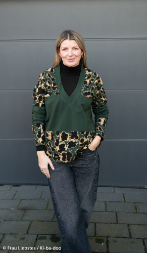 French Terry - Geoluxe Blockstreifen @Kibadoo - grün