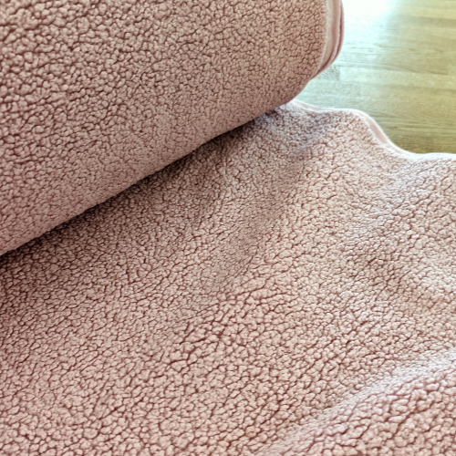 Teddy Bouclè - altrosa - doubleface - doppellagig