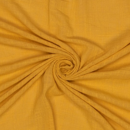 leichte Slub Baumwolle in Leinenoptik - gelb