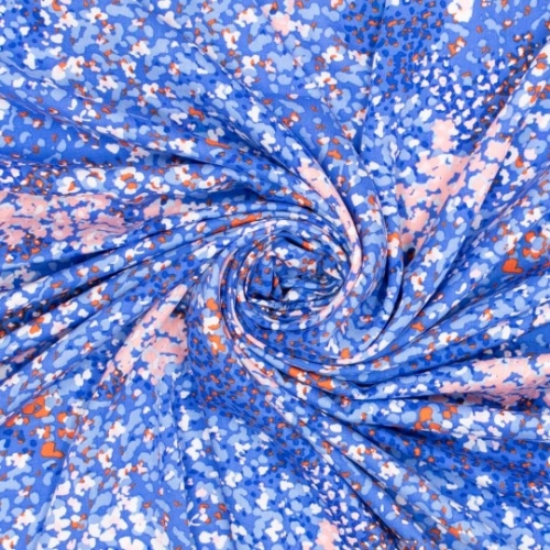Viskose - kleine Blümchen - blue