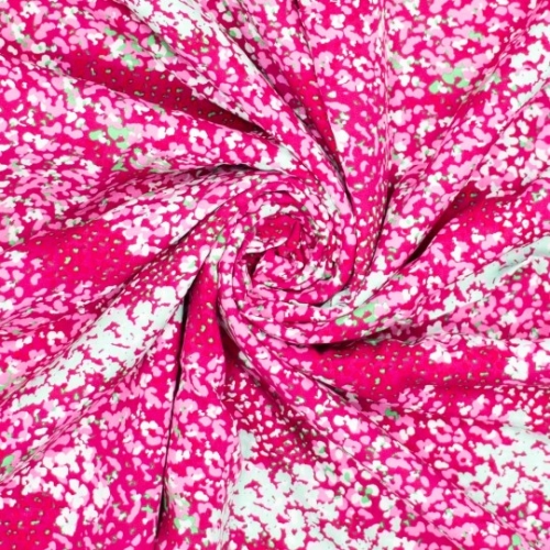 Viskose - kleine Blümchen - pink