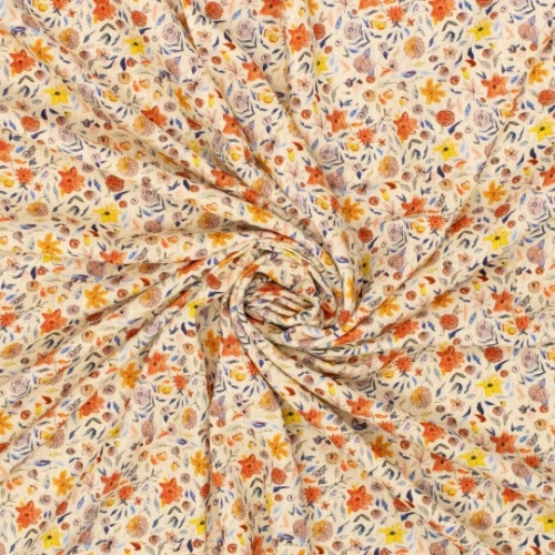 Viskose - Leinen - kleine Blümchen