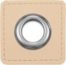 Ösen Patches für Kordeln - Lederimitat - 10 mm - creme