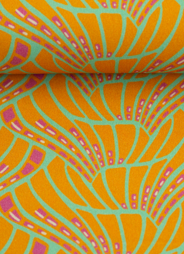 Viskose- Webware - Vienna Coral  - by Bienvenido Colorido - gelb