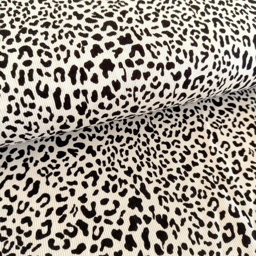 Rippjersey - Leo - schwarz - weiss