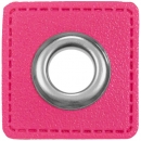 Ösen Patches für Kordeln - Lederimitat - 10 mm - pink