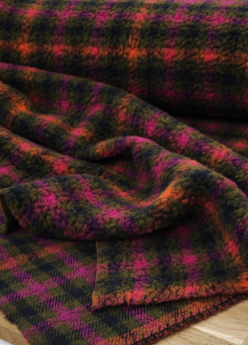 Wollstoff - Mantelstoff - Pop Check - karo